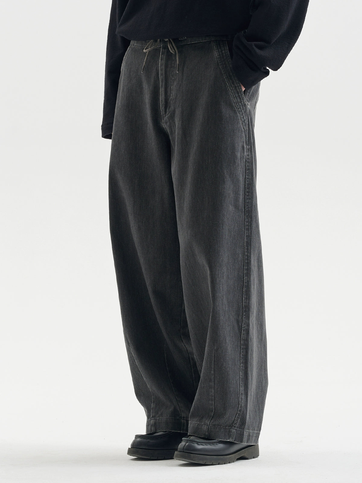 BUTTBILL Vintage Old Wide Leg Casual Pants