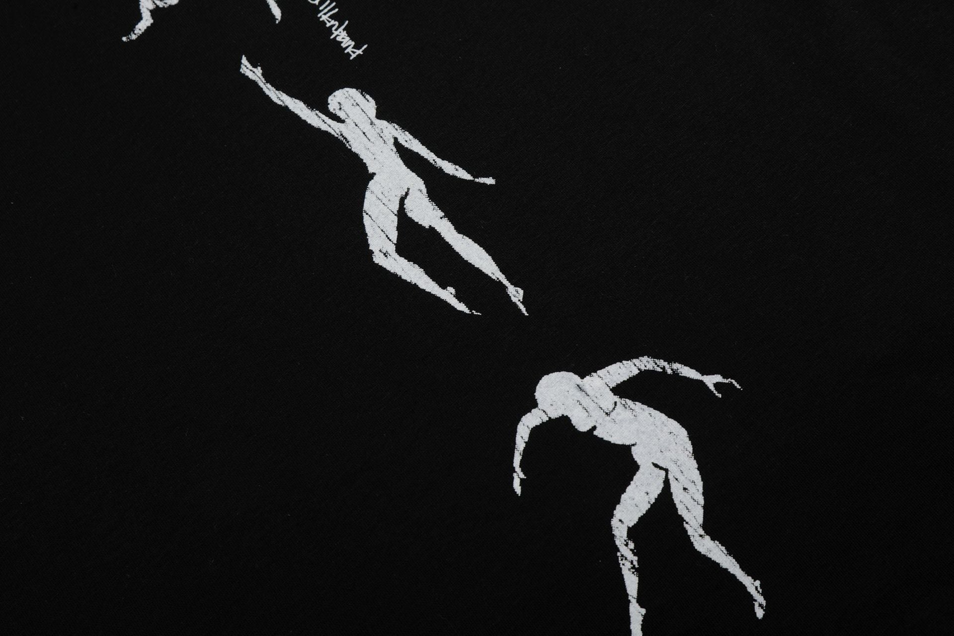 11KN Retro Smudged Letter Print Loose Tee