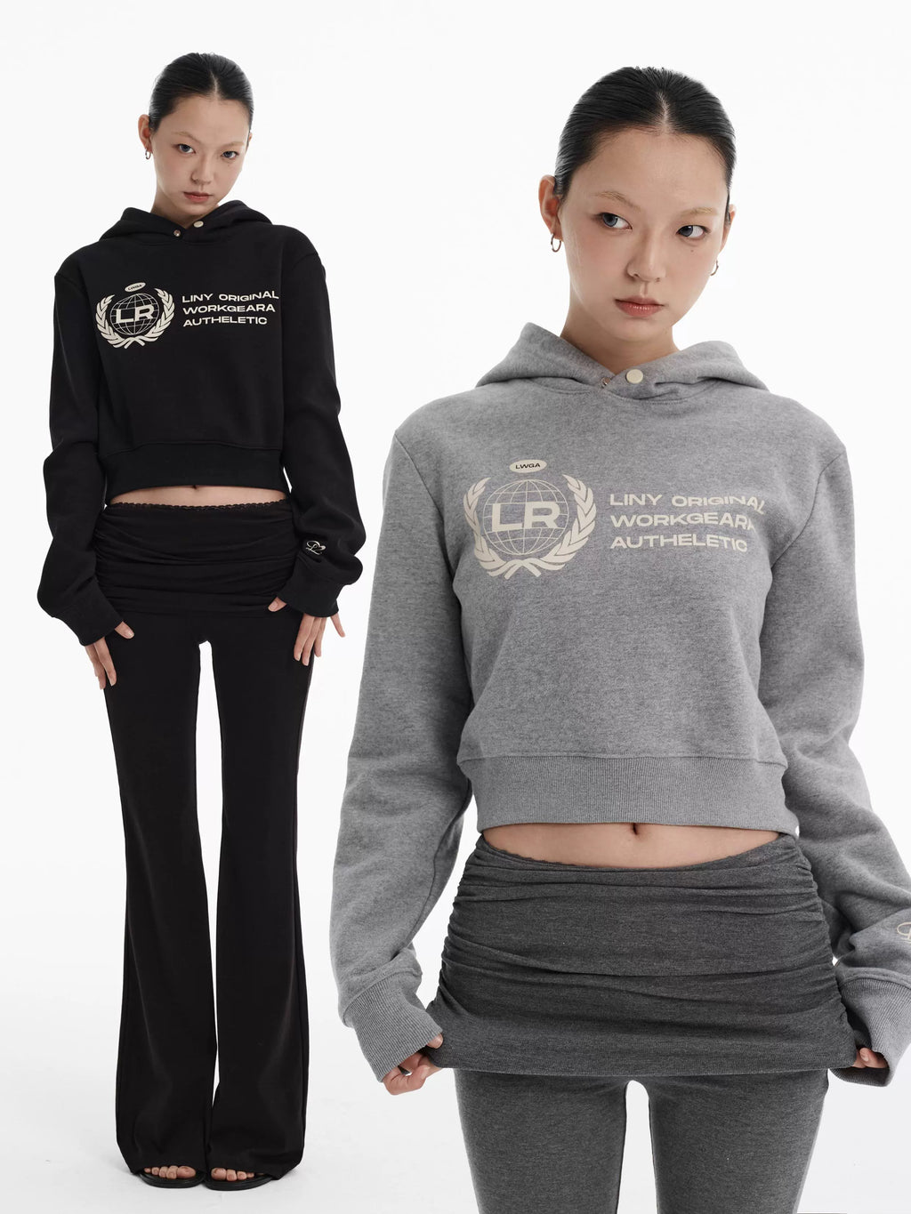 LINY LIBERTY Vintage Alphabet Print Sweater Knitted Micro-pull Trousers Set