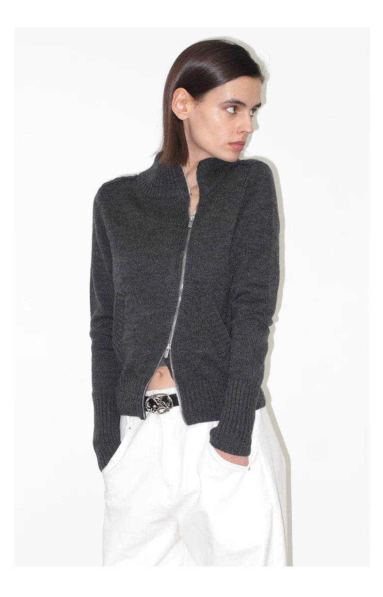 NOT UGLY Versatile Shoulder Cardigan Knit Sweater