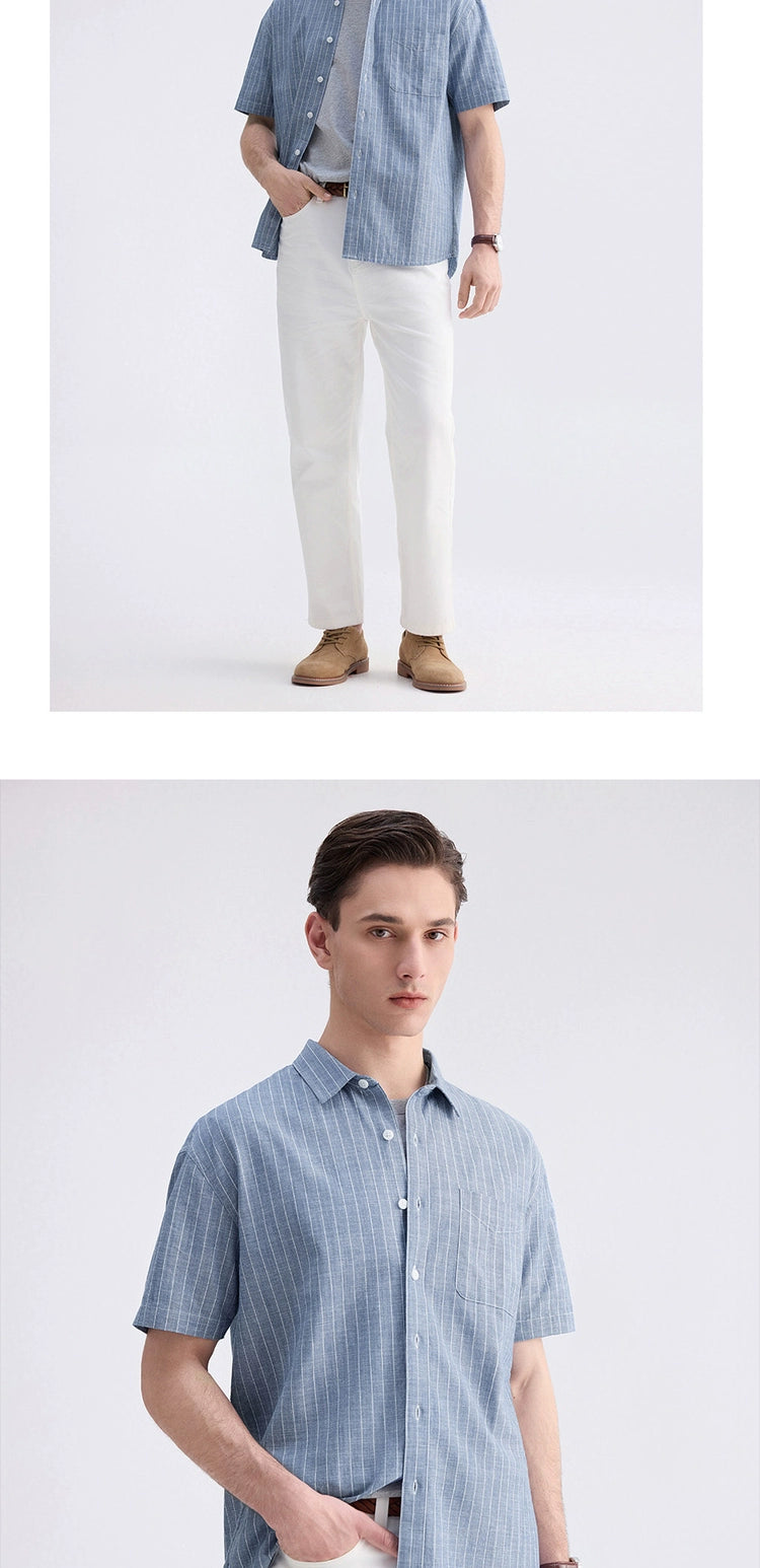 Giordano Striped Versatile Shirt