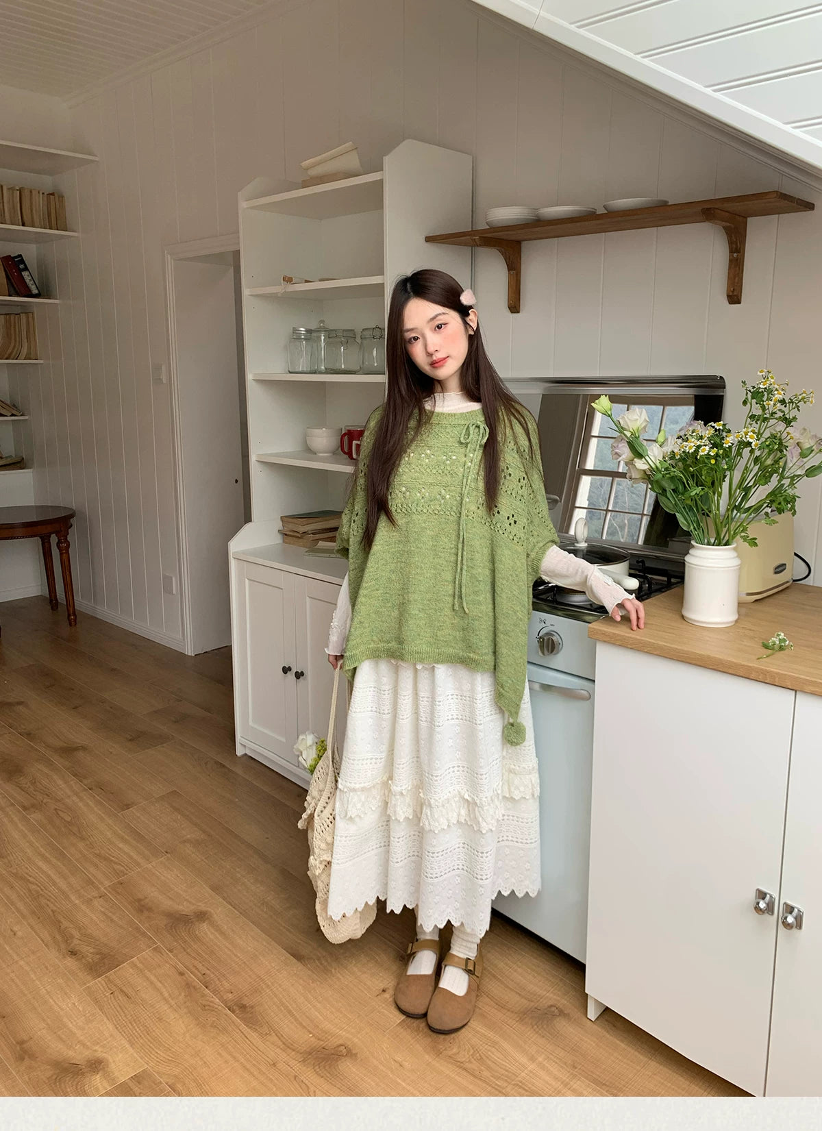 MUCHA Hollow Versatile Knitted Shawl