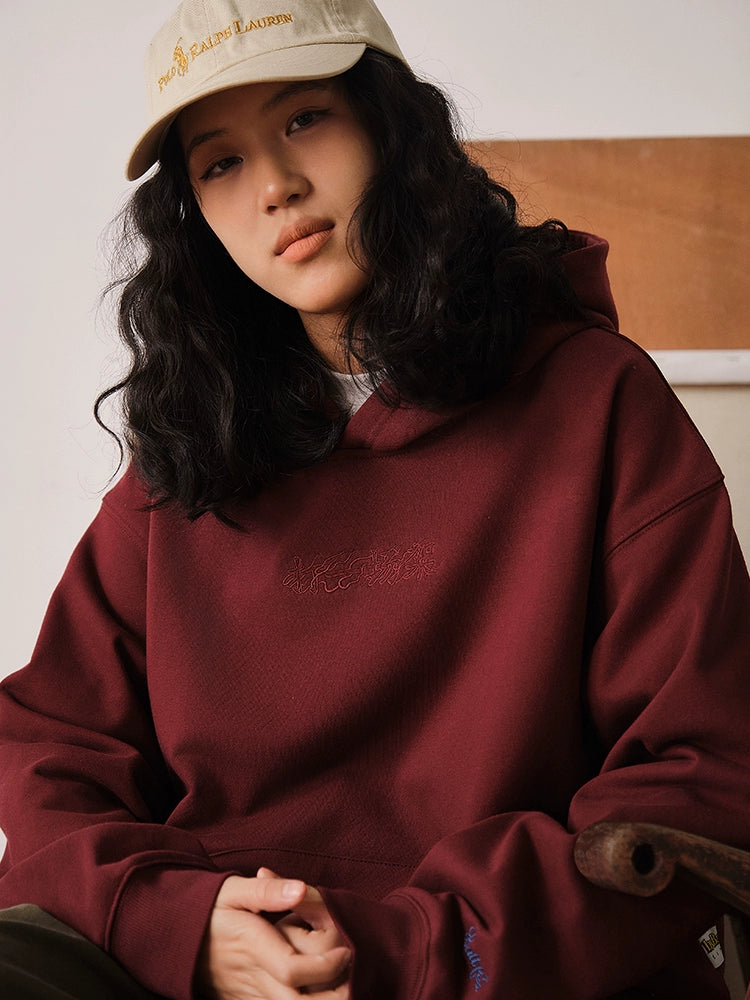 Battles Loose Casual Embroidered Hoodie