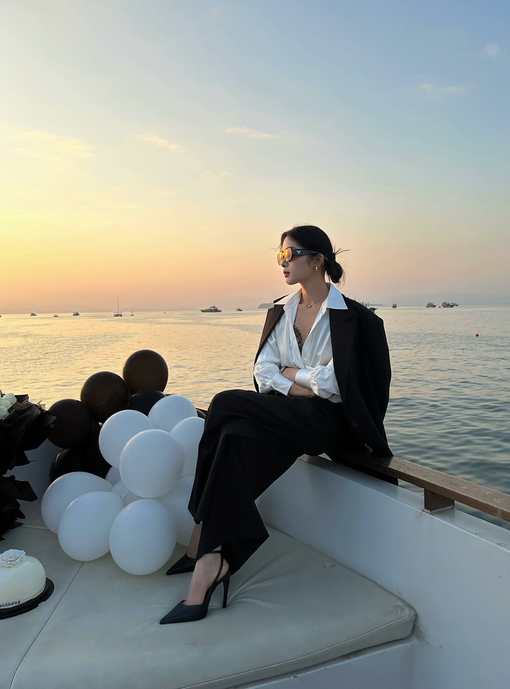 CHUYUQI Temperament Silhouette Suit Suit