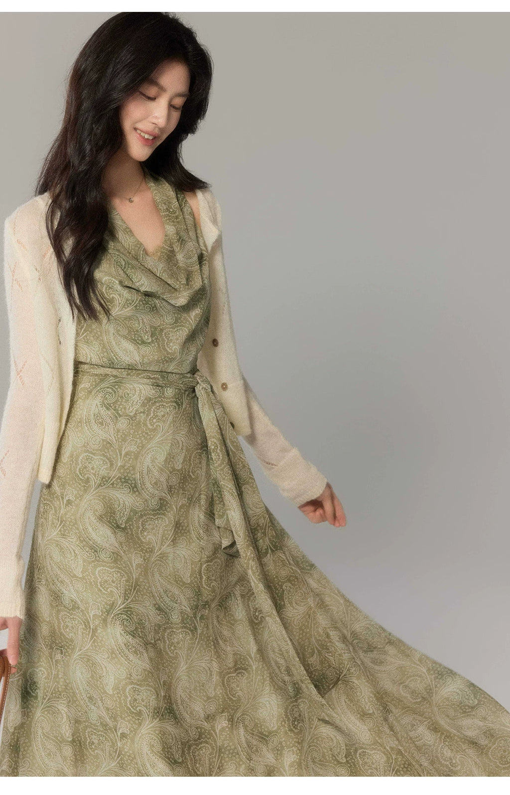 TYANG Ink Smudge Print Dress