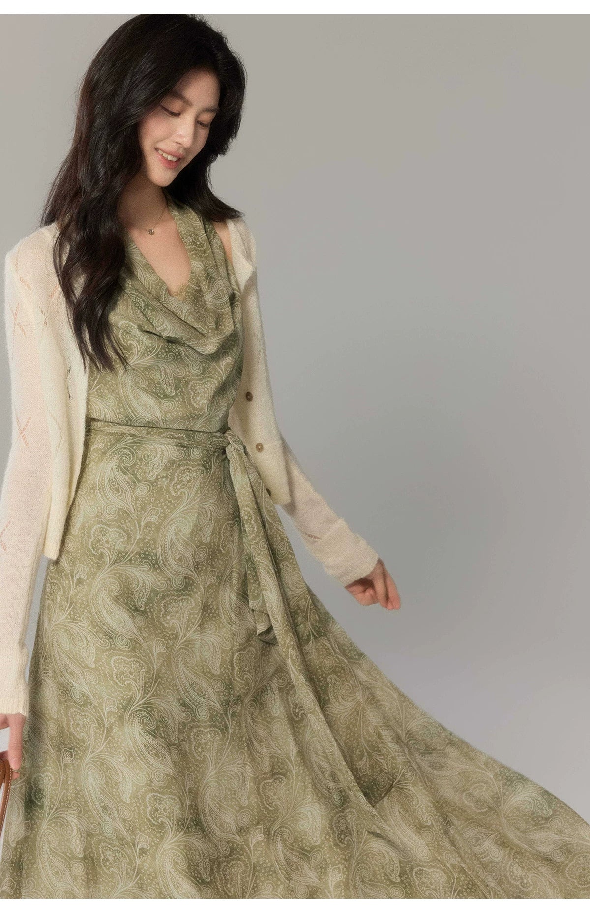 TYANG Ink Smudge Print Dress