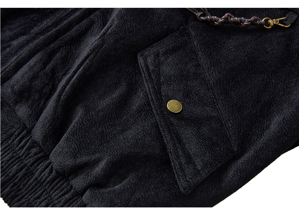 EME Retro Fleece Casual Lapel Jacket