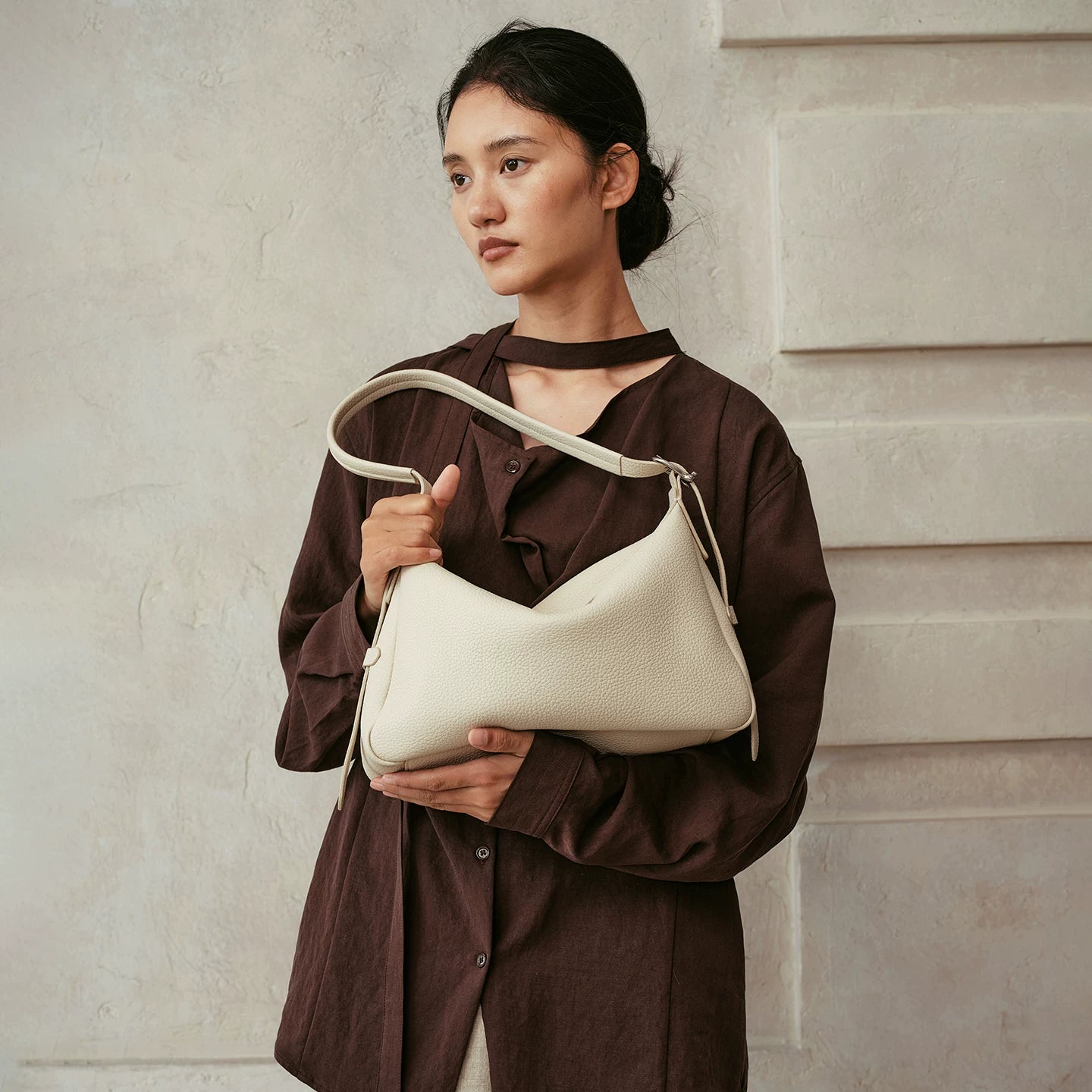 AVALEA First-layer Cowhide Underarm Bag