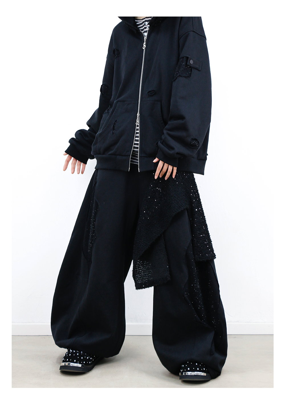RELABEL Removable Fart Curtain Casual Sweatpants