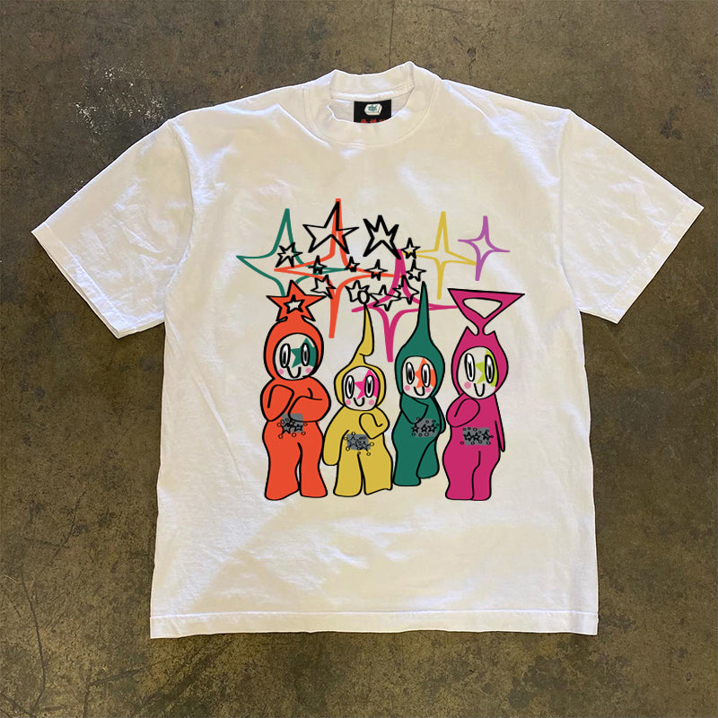 Wang Youbing Studio! TELELTABIES 260g 100% Cotton Tee