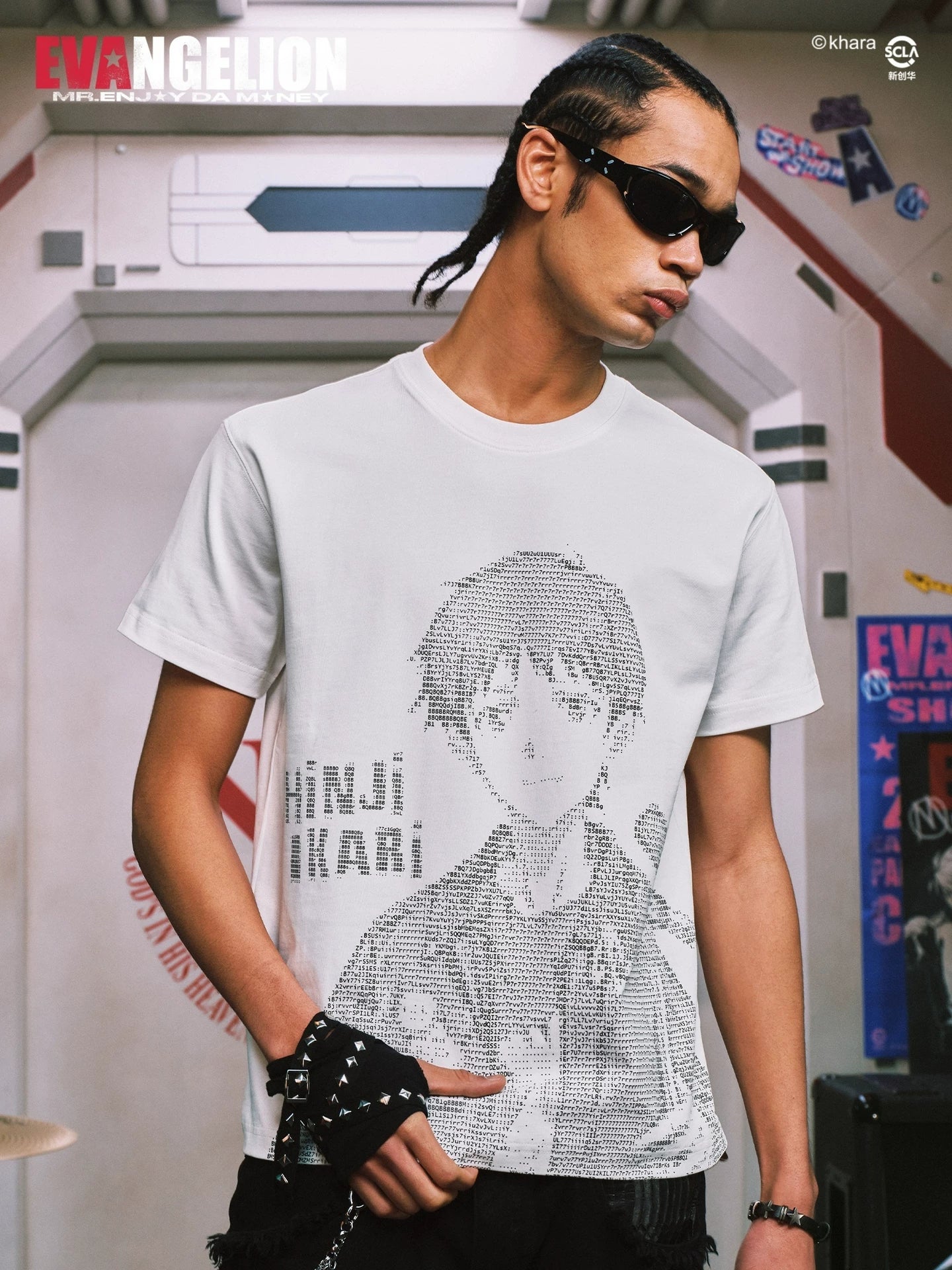 MEDM Loose Round Neck Versatile Tee
