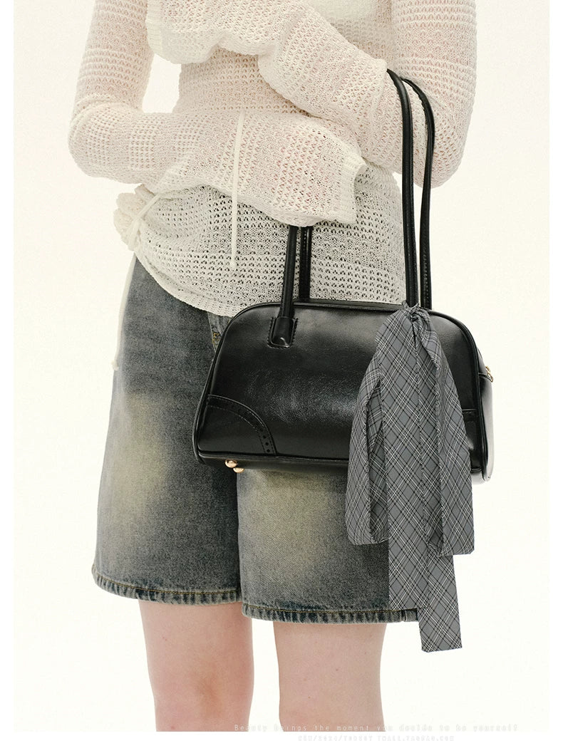 YORSOY Checkered High-end Narrow Silk Scarf