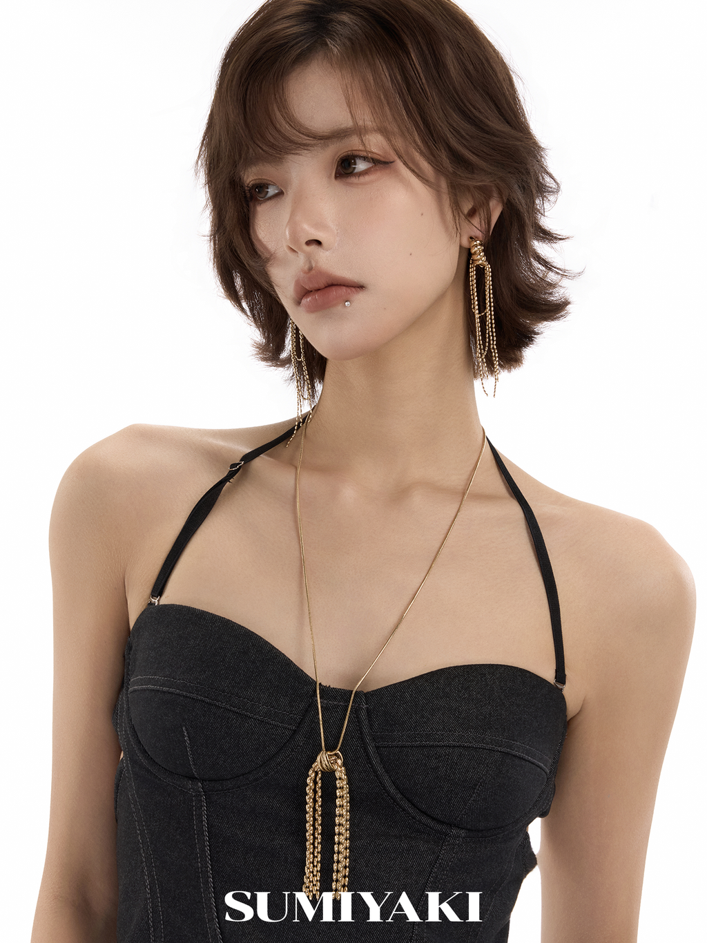 SUMIYAKI Multi-layer Chain Earrings