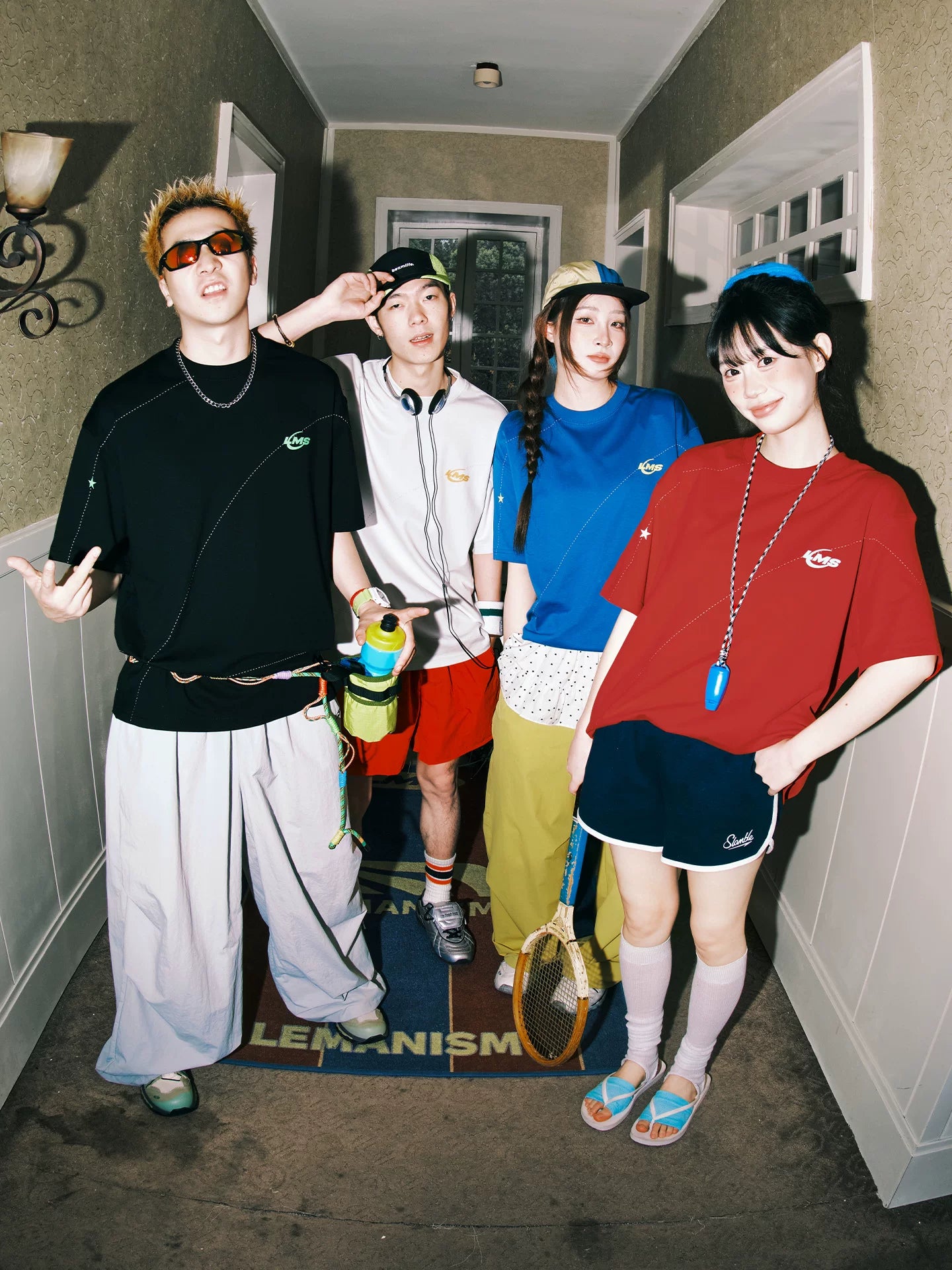 Lemanism Retro Bright Line Loose Tee