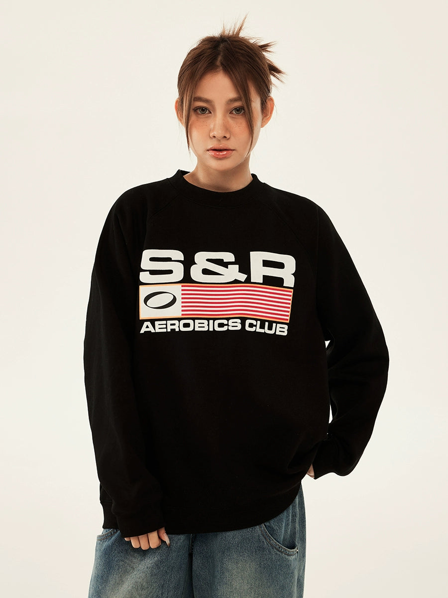 SOSER Vintage Foam Print Pullover Sweater