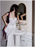 2th Desire Floral Lace Splicing Fart Curtain