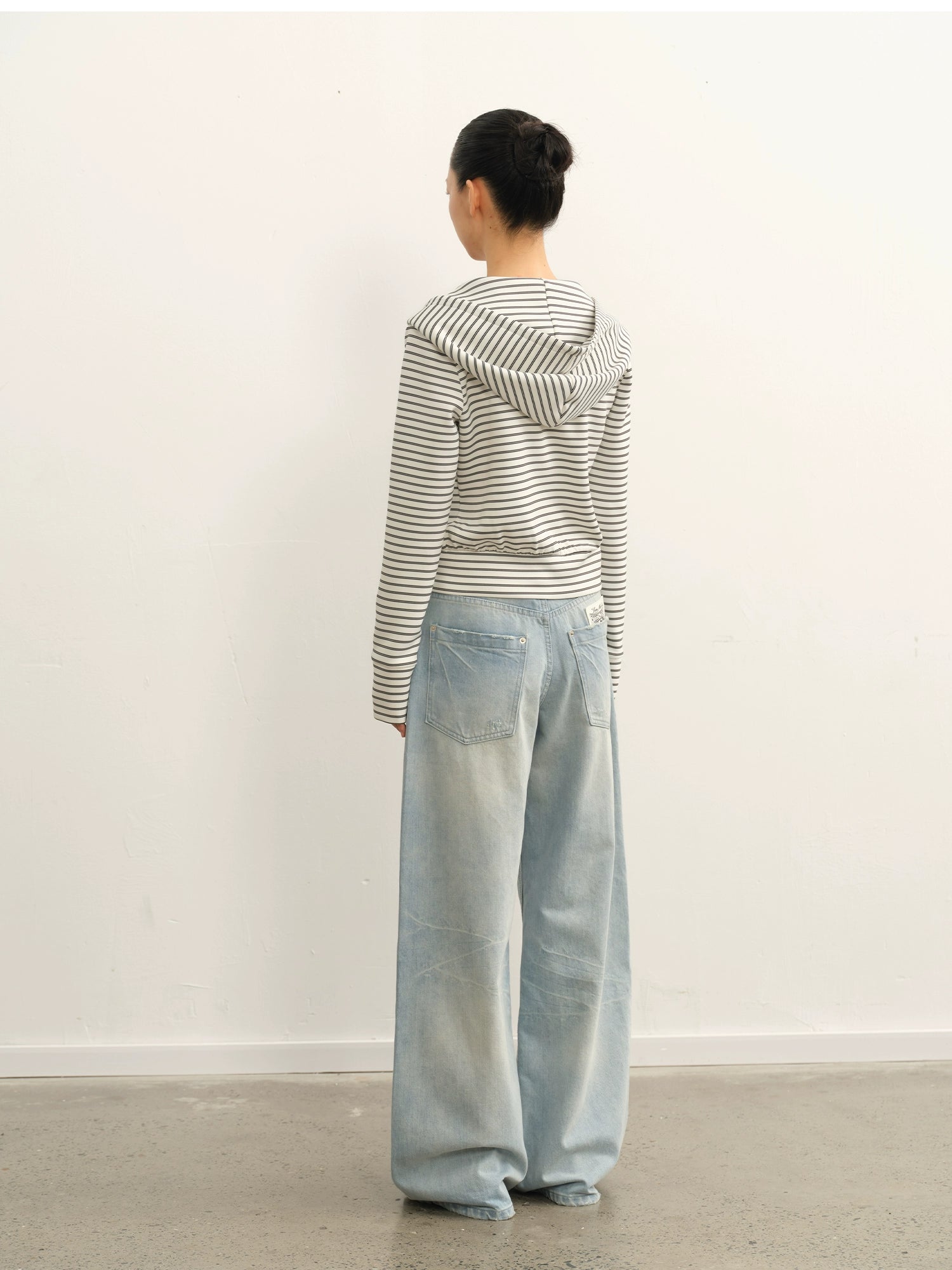 LINY LIBERTY Vintage Striped Hooded Cardigan Jacket
