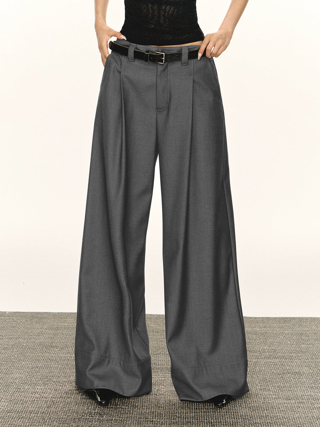Ariseism Vintage Loose Wide Leg Suit Casual Pants