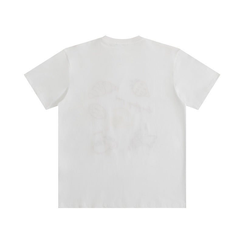 Nariele Three-dimensional Embroidery Crew Neck Loose Tee