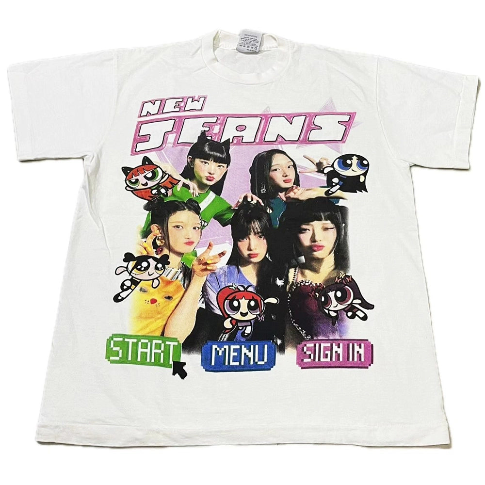 Wang Youbing Studio! NEW JEANS X PPG 260g 100% Cotton Tee