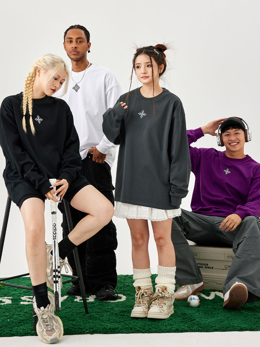 76NMK heavy 280g versatile pure cotton SPADES Long Sleeve Tee