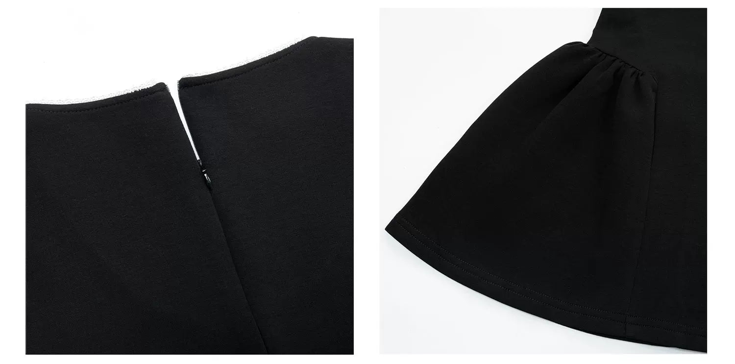 Audwyn Big U-neck Waist Dress