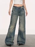 Anna Aneae High Waist Straight Wide Leg Jeans