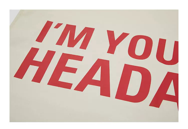 HEADACHE Alphabet Print Casual Canvas Bag