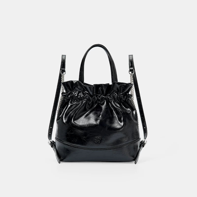 ANGELSKY Vintage Pleated Backpack