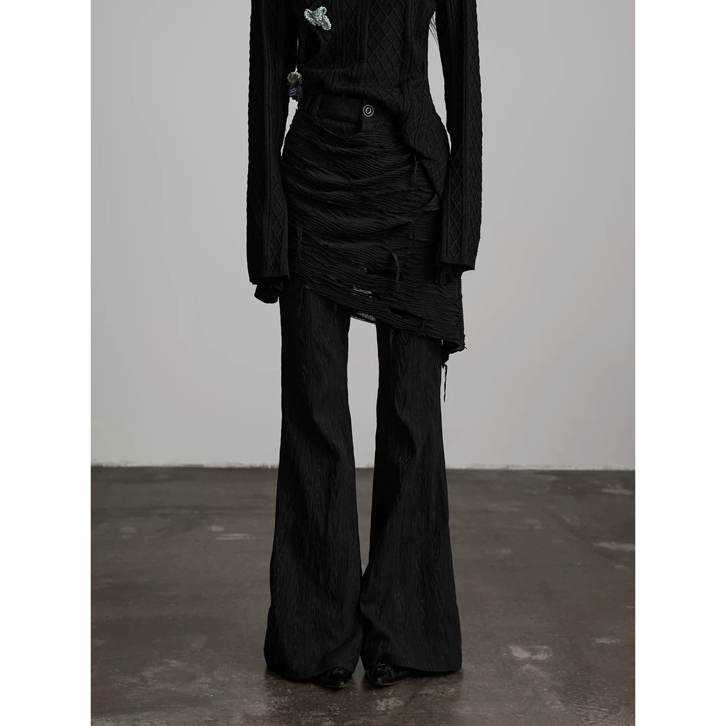 INDULGE Fart Curtain Slim-fit Micro Straight Pants