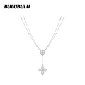 BULUBULU Pendant Cross Double Necklace