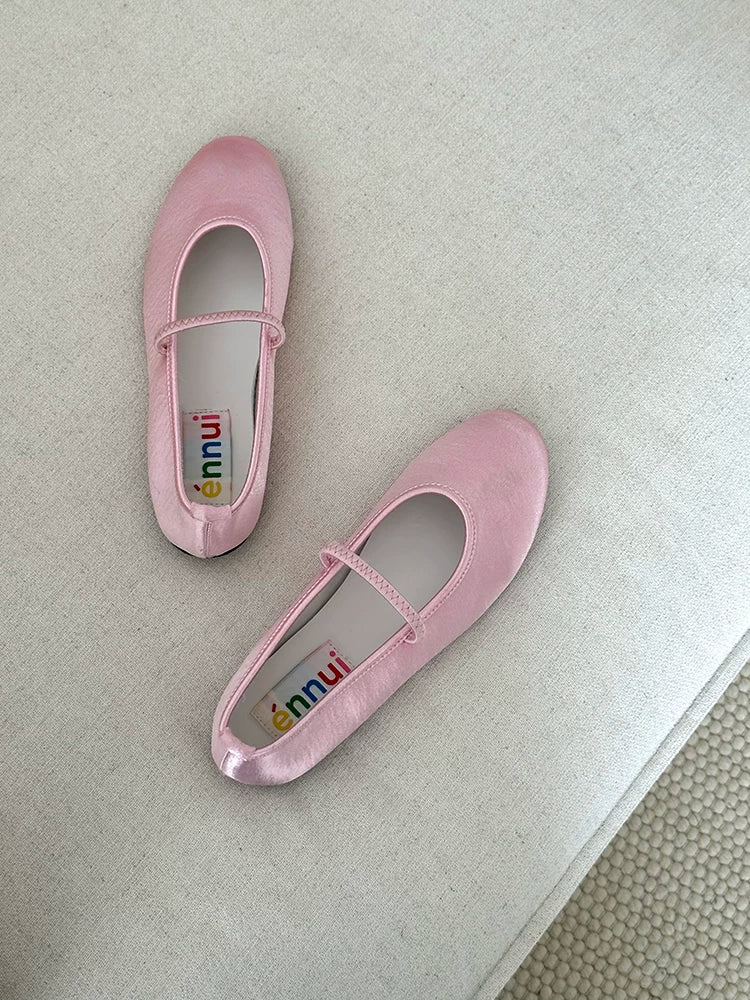 Ennui One-pedal Women's Shallow Mouth Mary Jane Flats
