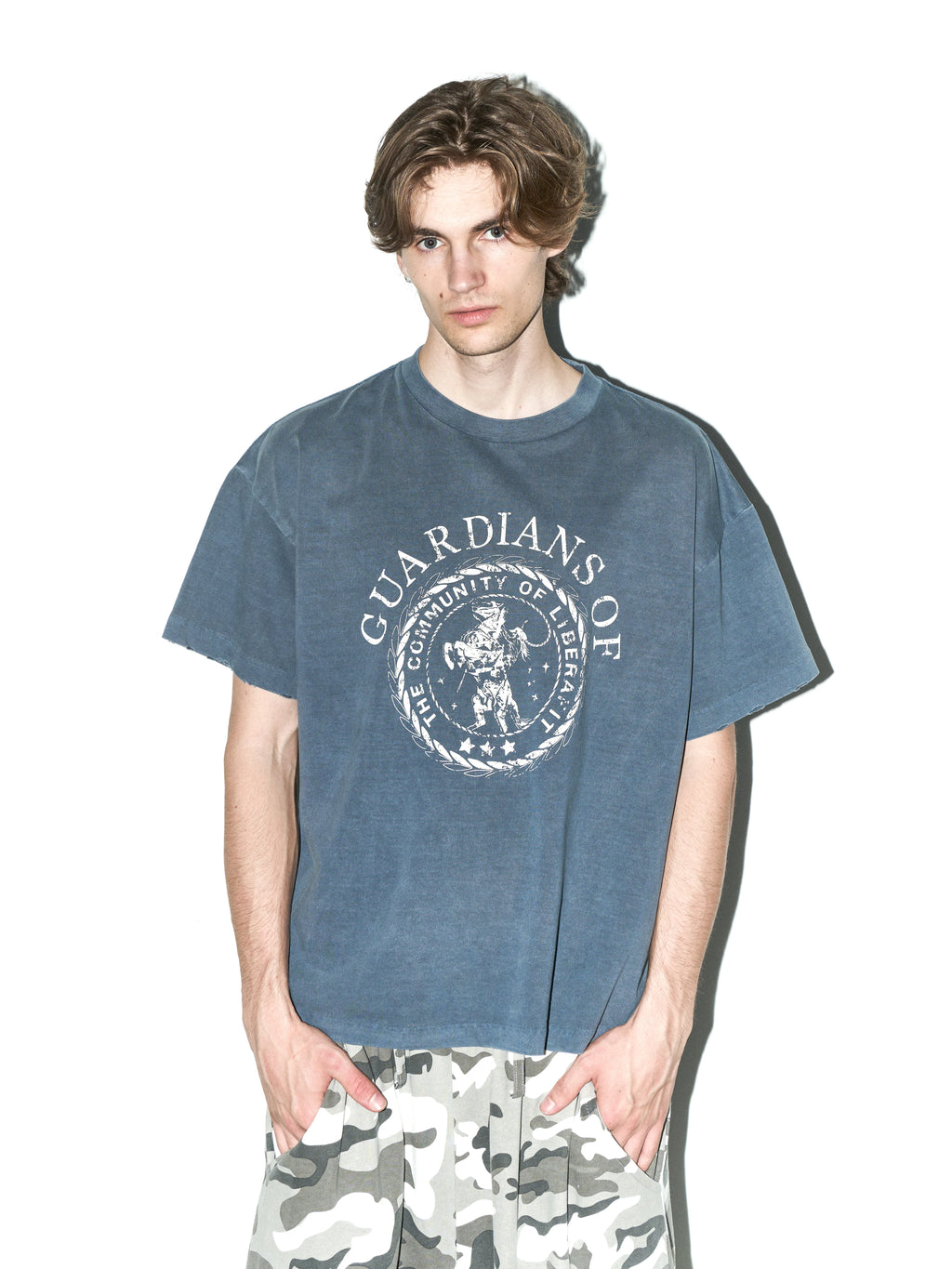 LIBERAFIT Hand Drawn Badge Loose Tee