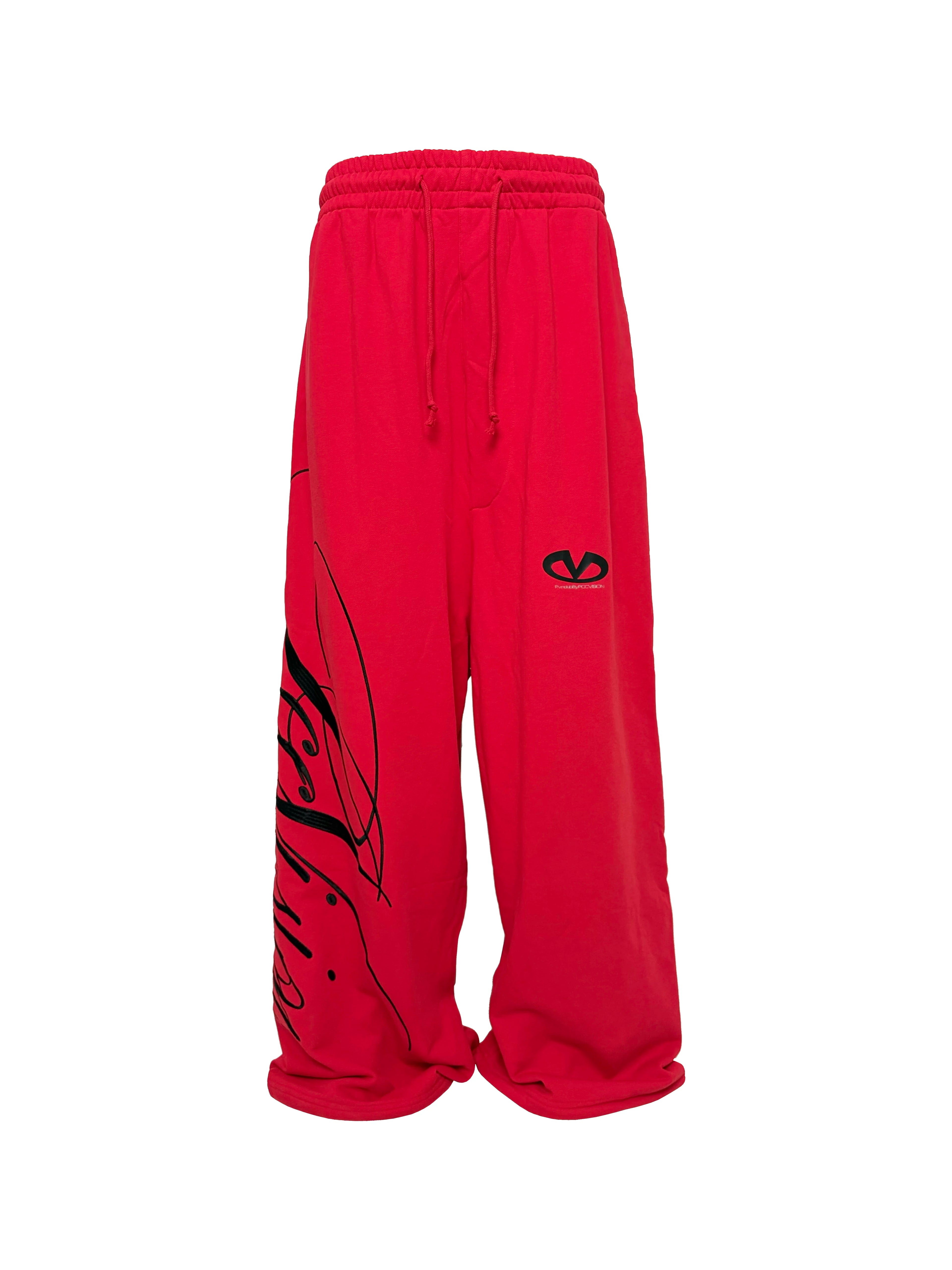 PCCVISION Embroidered Print Sweatpants