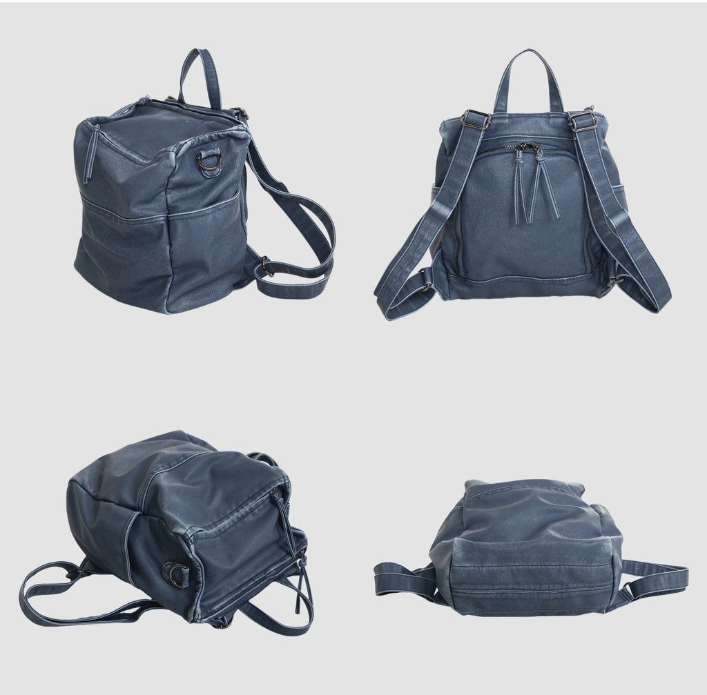 BINGBONG Commuter Denim Korean Crossbody Backpack