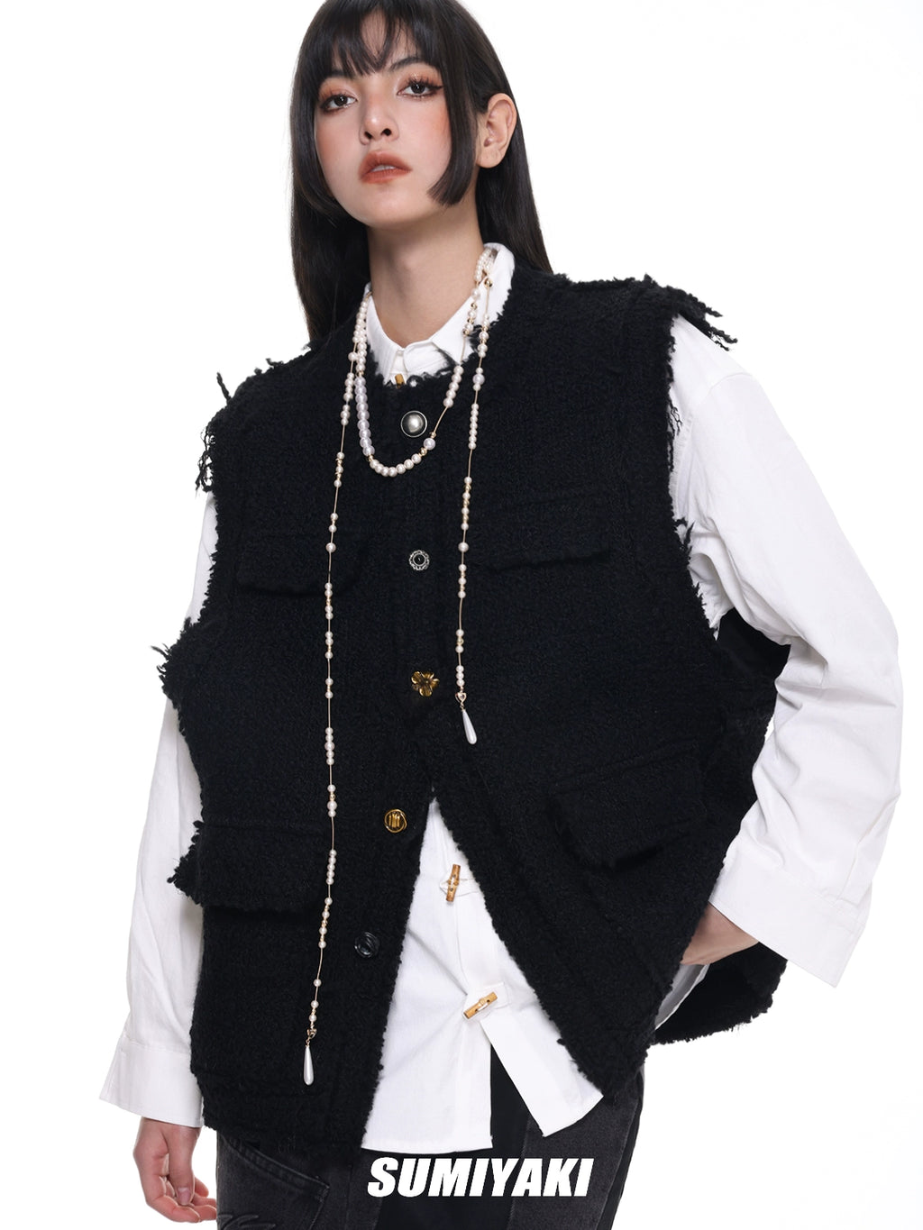 SUMIYAKI Broken Pearl Necklace