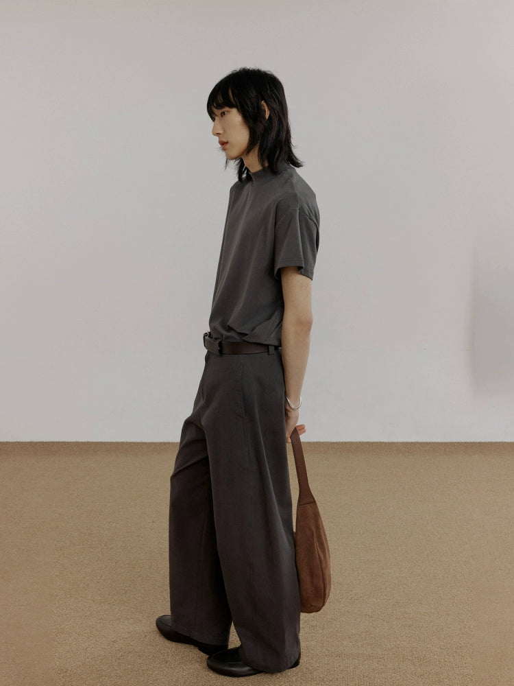 COLN Casual Versatile Semi-turtleneck Tee