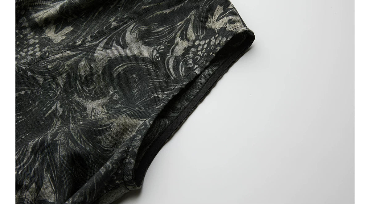 INDULGE Oil Painting Drawing Strap Waist Tee