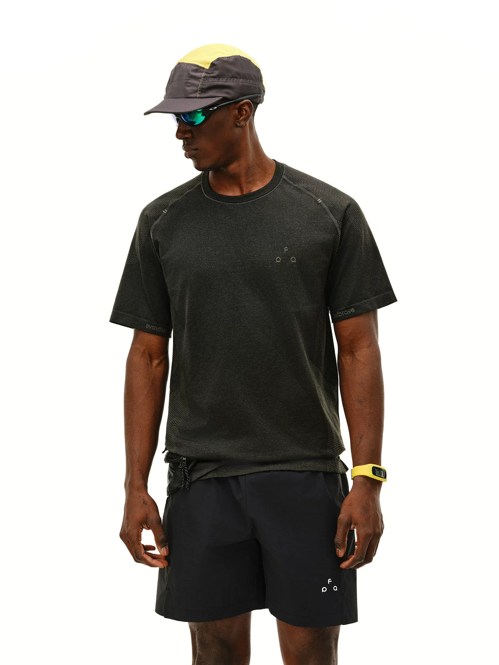 FPA Knitted Crew Neck Contrasting Color Outdoor Sports Tee