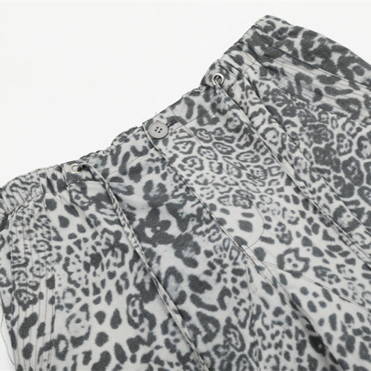 Nariele Leopard Design Spice Girls Casual Straight Pants