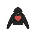 MMBBT Love Stitching Retro Hooded Zipper Jacket