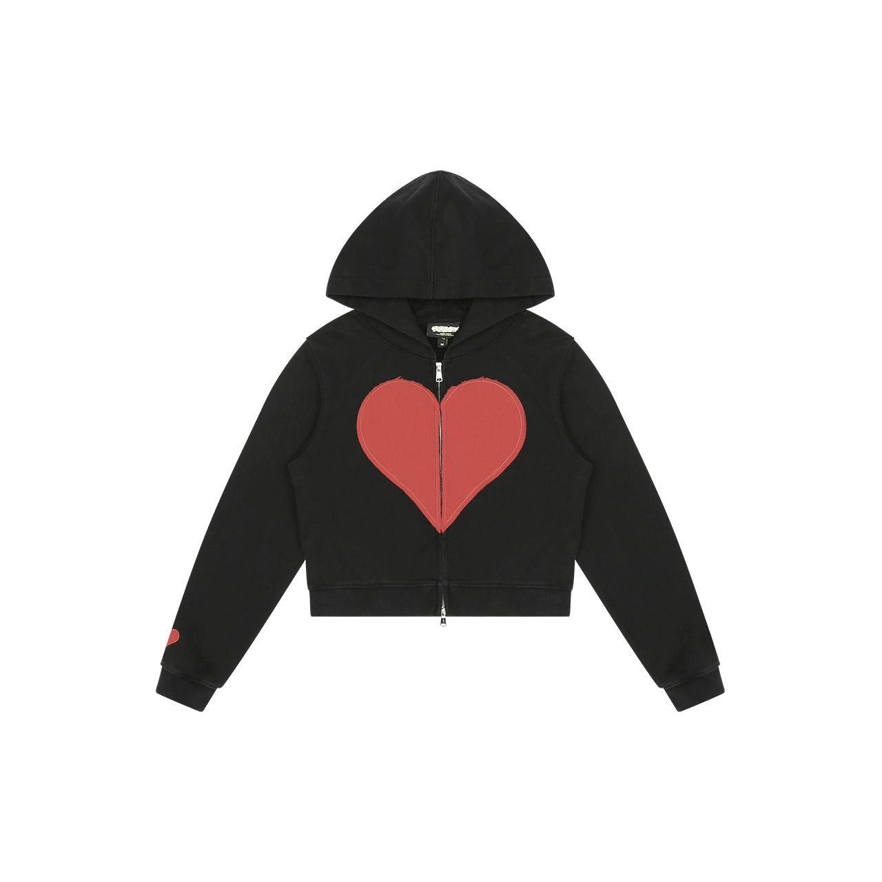 MMBBT Love Stitching Retro Hooded Zipper Jacket
