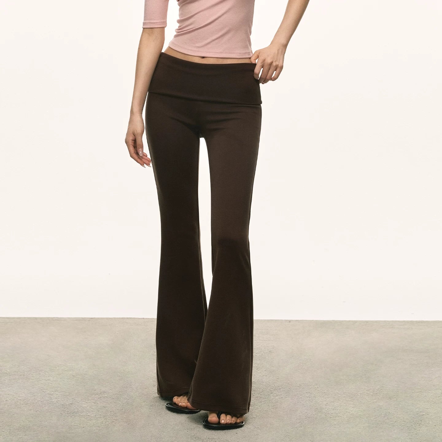 Anna Aneae Vintage Micro-pull Casual Pants
