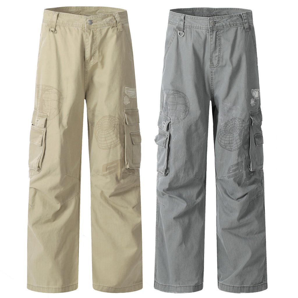 11KN Retro Straight Loose Wide Leg Pants