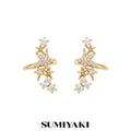 SUMIYAKI Temperament Is Full of Diamond Ear Clips
