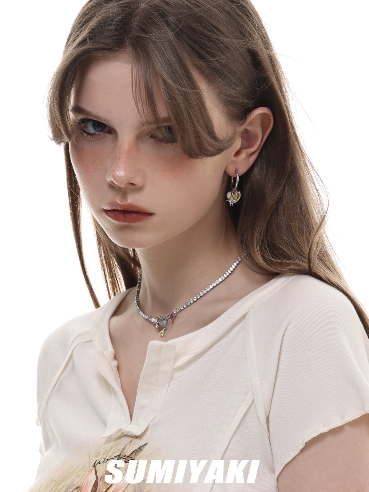 SUMIYAKI Sweet and Cool Love Double Earrings