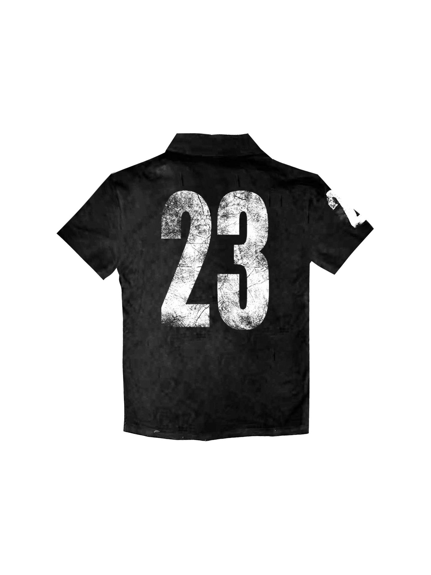 DETW Embroidered Printed Front Shoulder Thin Polo Shirt Tee