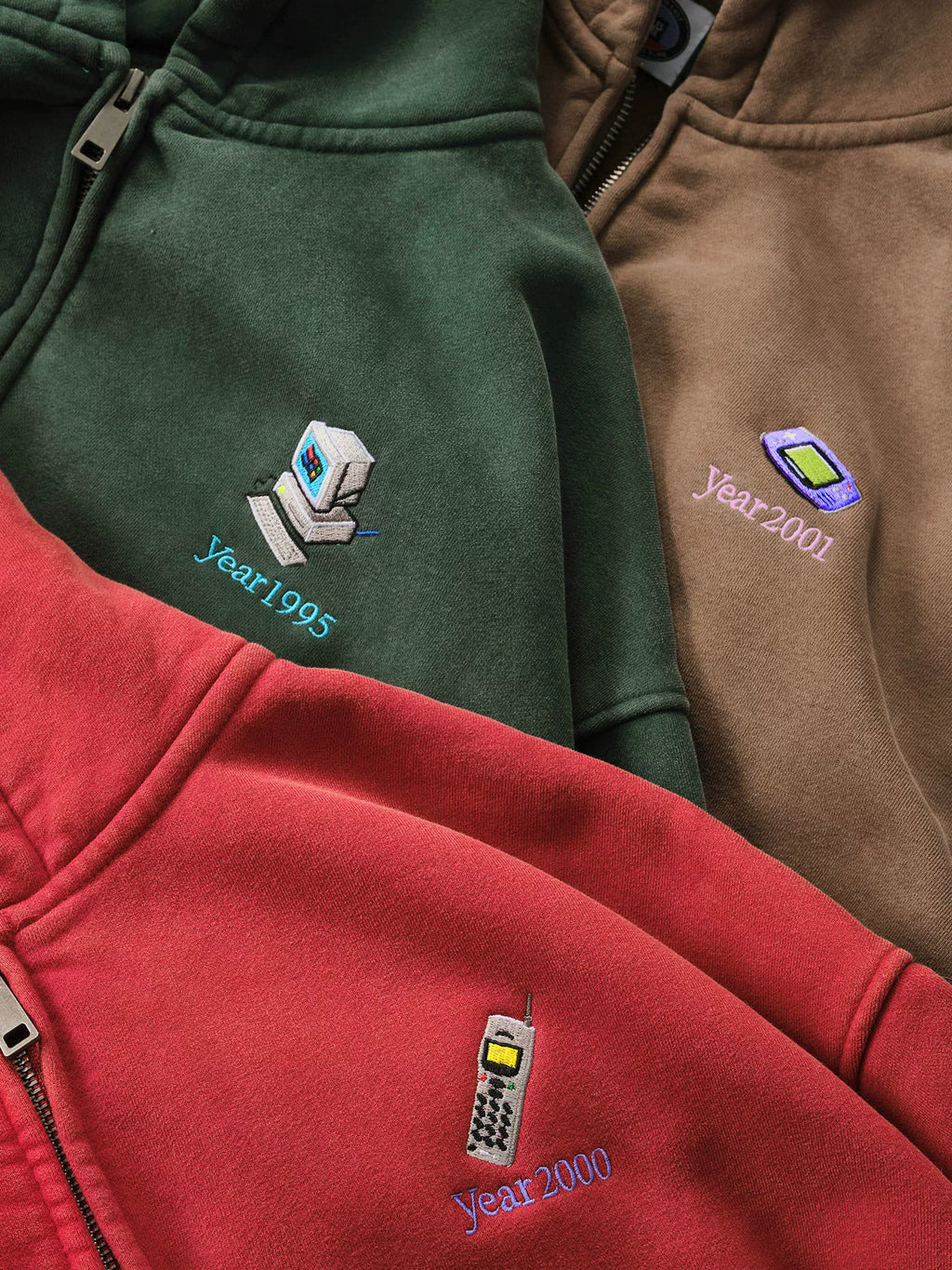 Battles Casual Embroidered Short Wide Zip Sweater