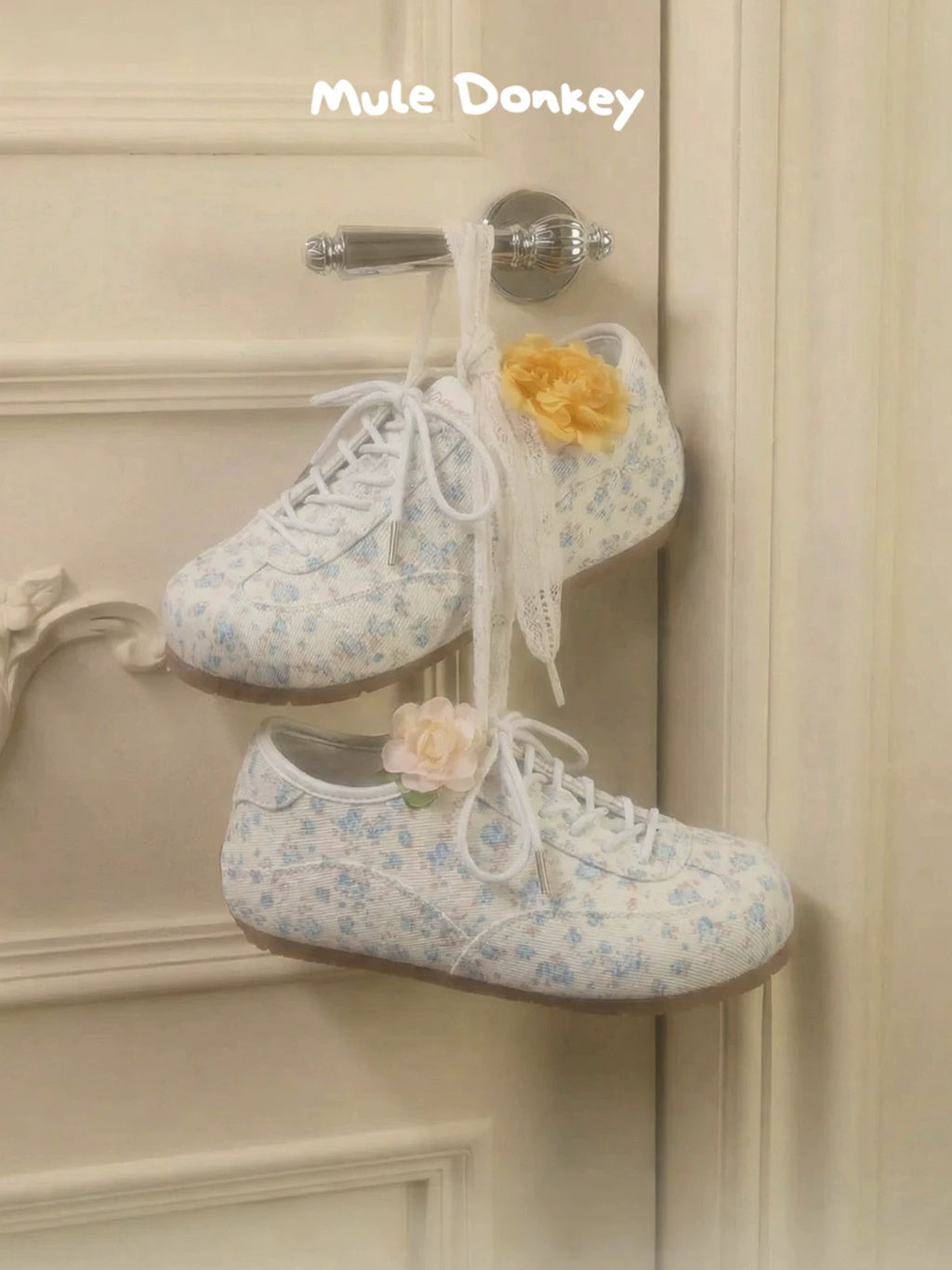 Mule Donkey Floral Ballet Shoes