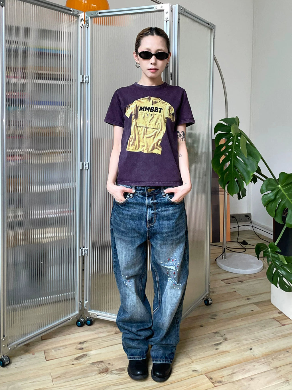 MMBBT Fun Clothing Printed Crew Neck Short Tee